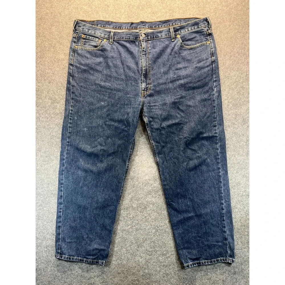 Levis Jeans Men's 52x32 550‎ Relaxed Fit Straight Leg Blue Denim Pants
